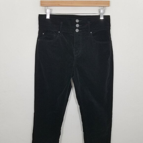 Ann Taylor Velvet High Rise Stretch Pants Black Size 6 - Picture 2 of 8